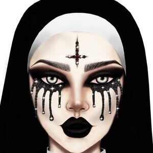 Evil Nun Costume Face Jewels